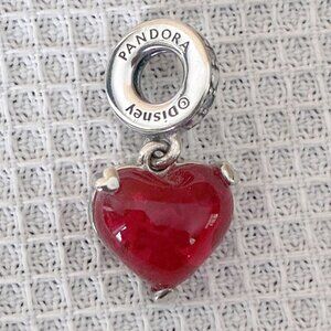 Pandora 925 Sterling Silver Disney Mickey & Minnie Mouse Kiss Dangle Charm